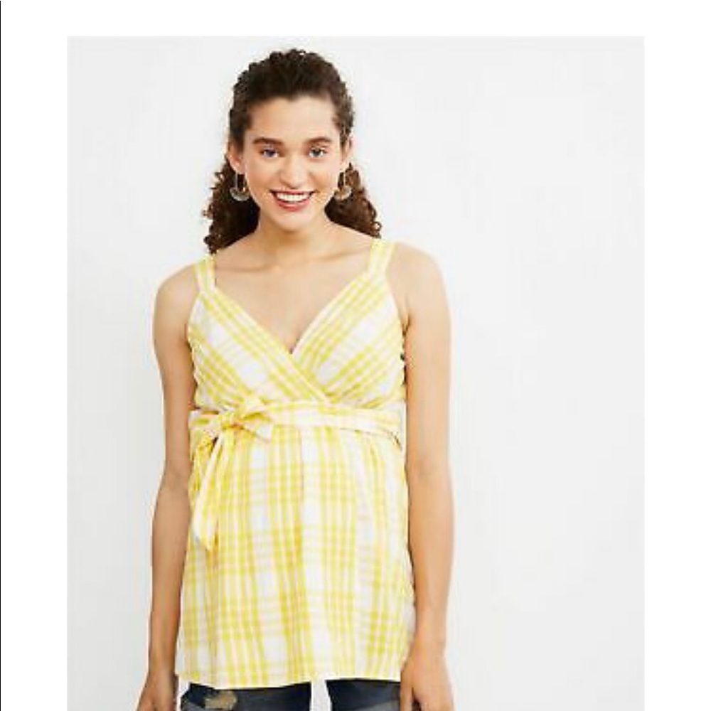 New Motherhood Maternity Lemon Yellow tank